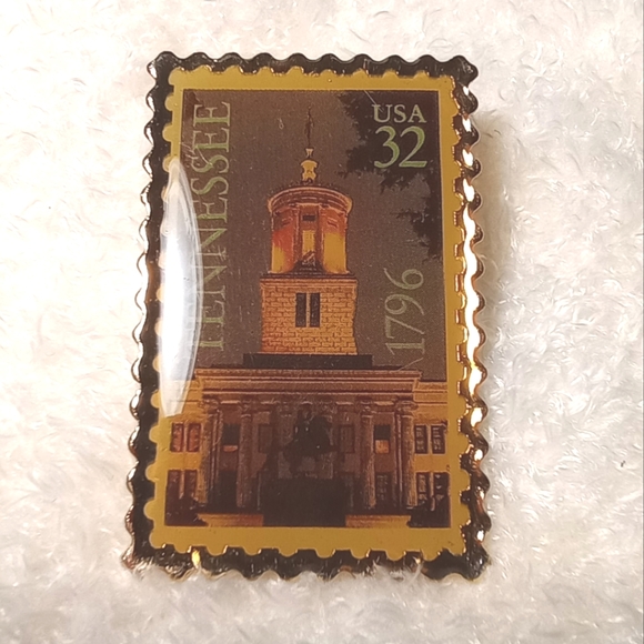 Vintage 1996 Statehood 200th Anniversary USPS 1796 Tennessee 32¢ Stamp Pin - Picture 2 of 5